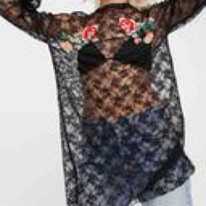 Free People Fast Forward Sheer Tunic Coverup